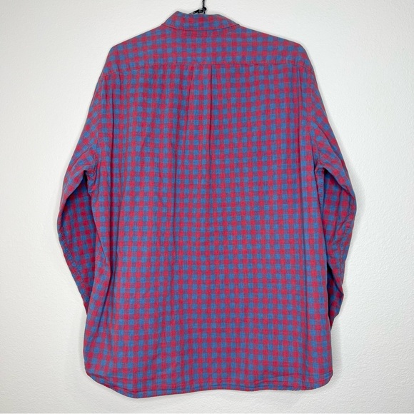 J. Crew Red & Blue Buffalo Check Plaid Slim Fit Long Sleeve Button Down Shirt XL - Picture 7 of 12